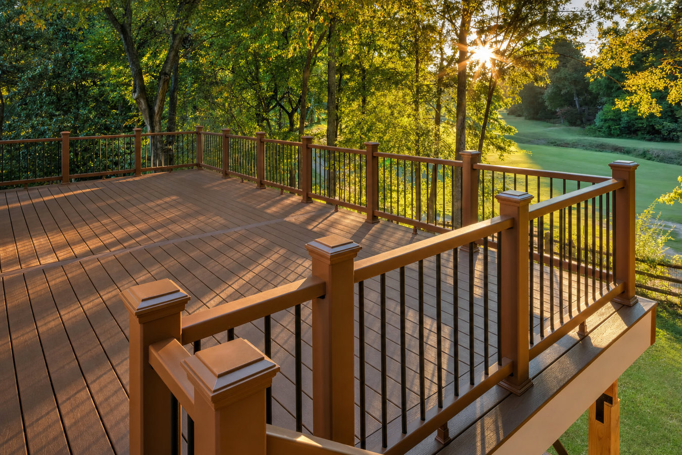 Deck railing installation