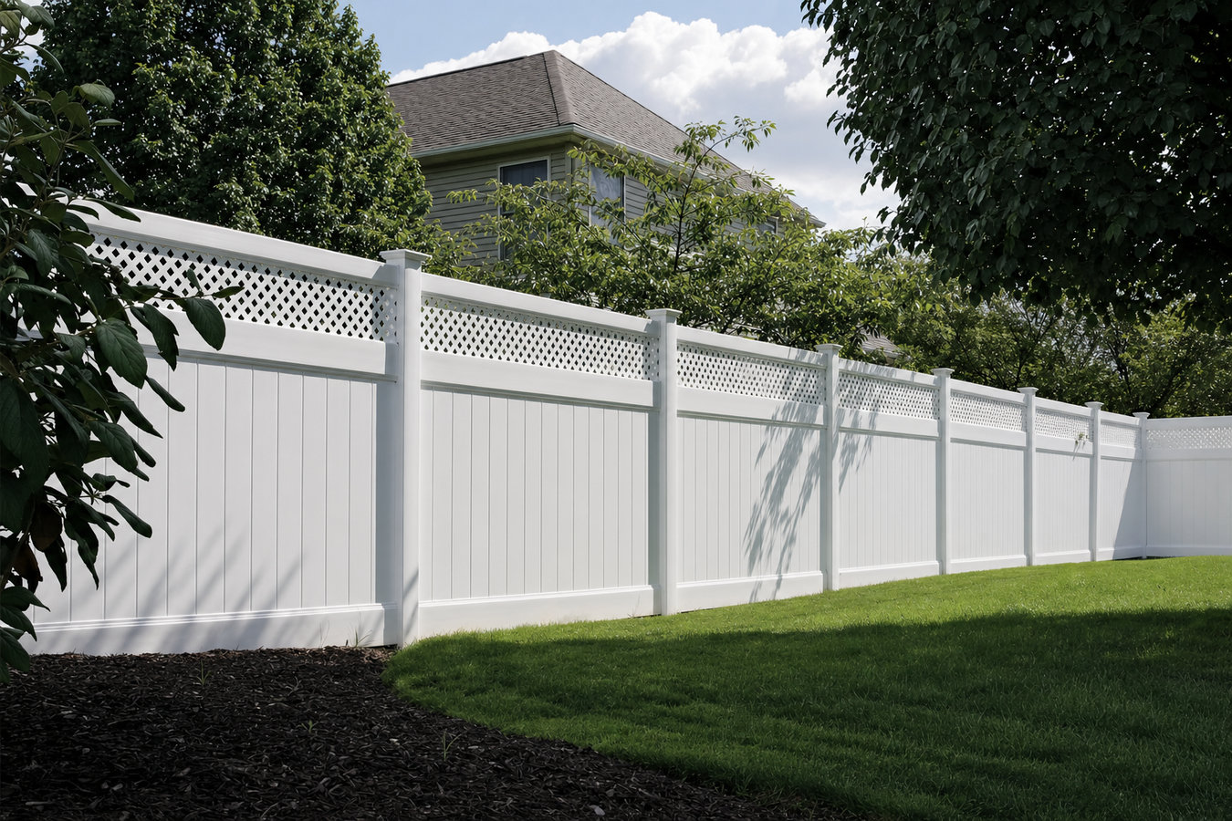 Vinyl fence installation